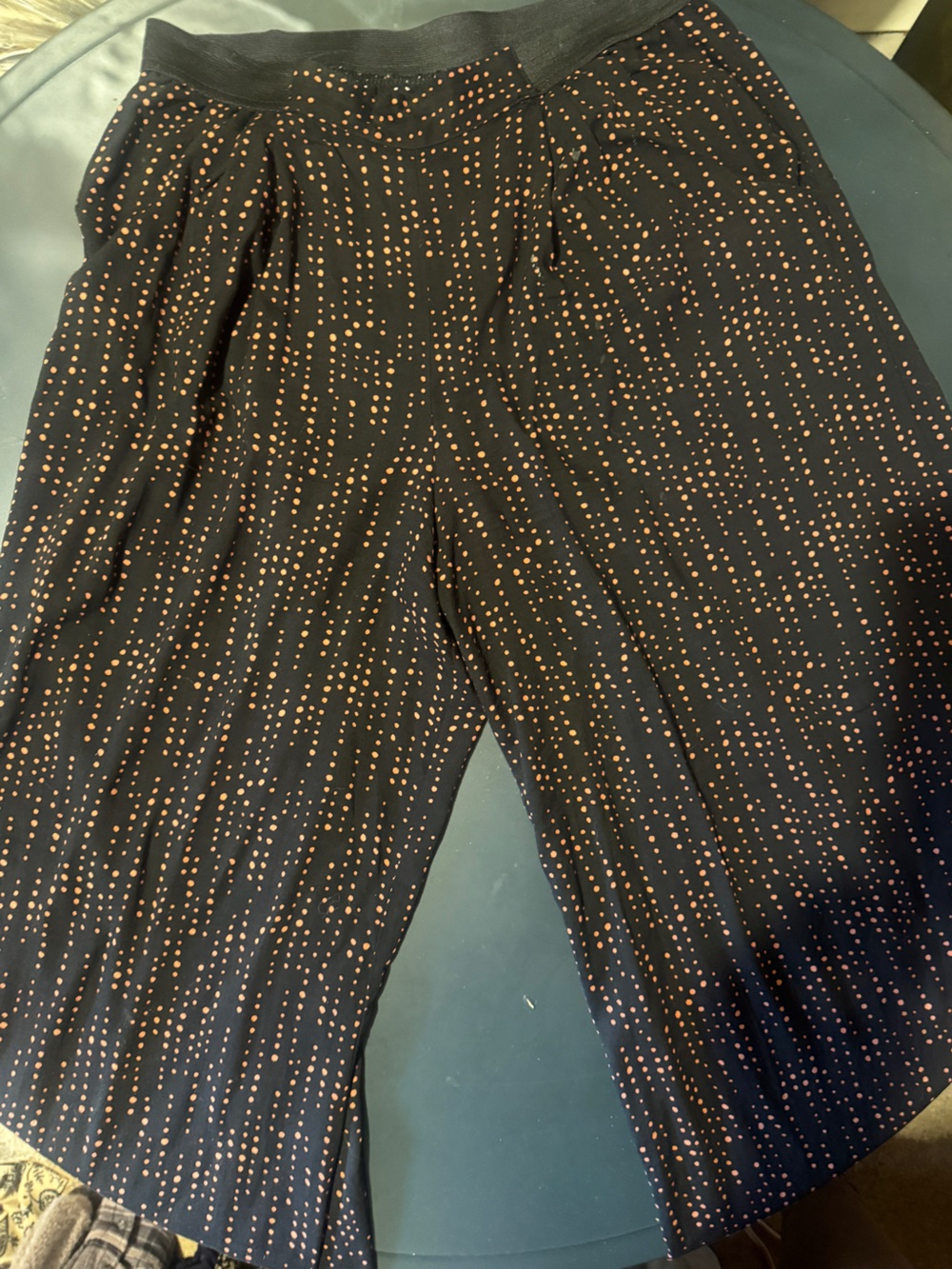 Xhilaration Black Polka Dot Rayon Top